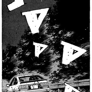 Initial D - Takumi Standing AE86 Manga Anime Style | Art Board Print