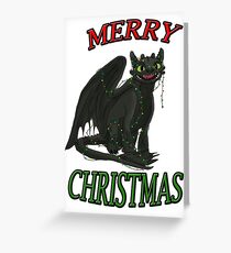 Toothless - Merry Christmas Greeting Card