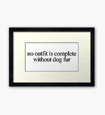 Dog Fur Framed Print
