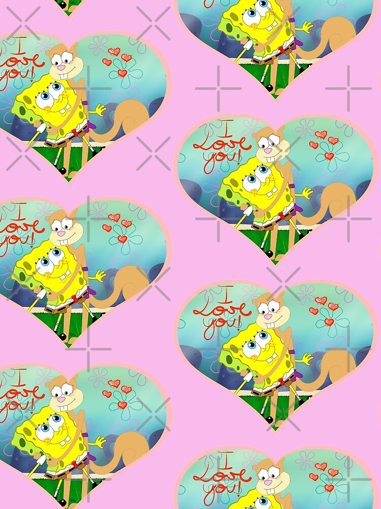 Spongebob And Sandy Heart Spandy Scarf By Iedasb Redbubble
