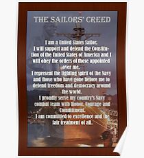 Navy Sailor Creed Poster Poster