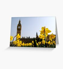 Big Ben with Daffodils Greeting Card