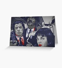 Vincent Vega,Marsellus Wallace, Mia Wallace Greeting Card