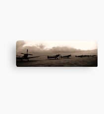 Spitfires grounded Canvas Print