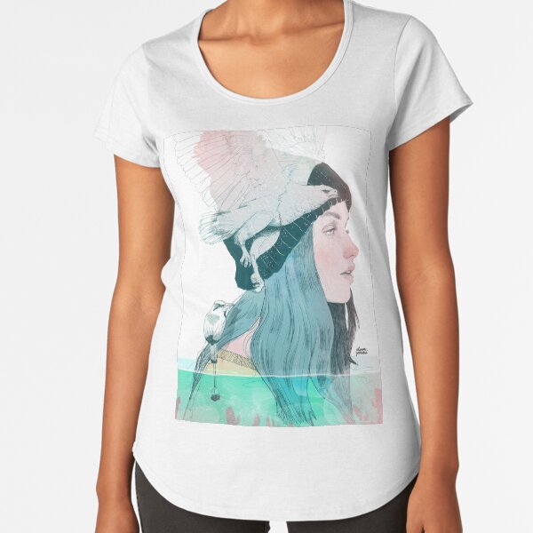 SEA AND AIR by elenagarnu Premium Scoop T-Shirt