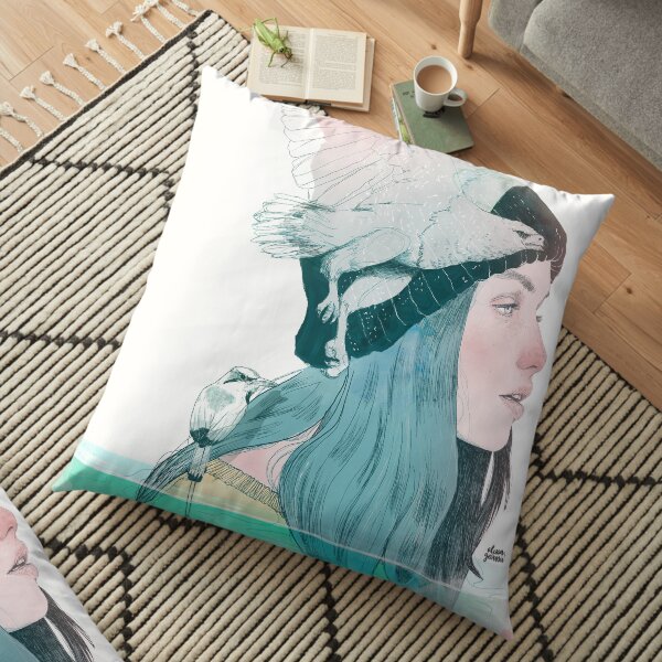 SEA AND AIR by elenagarnu Floor Pillow