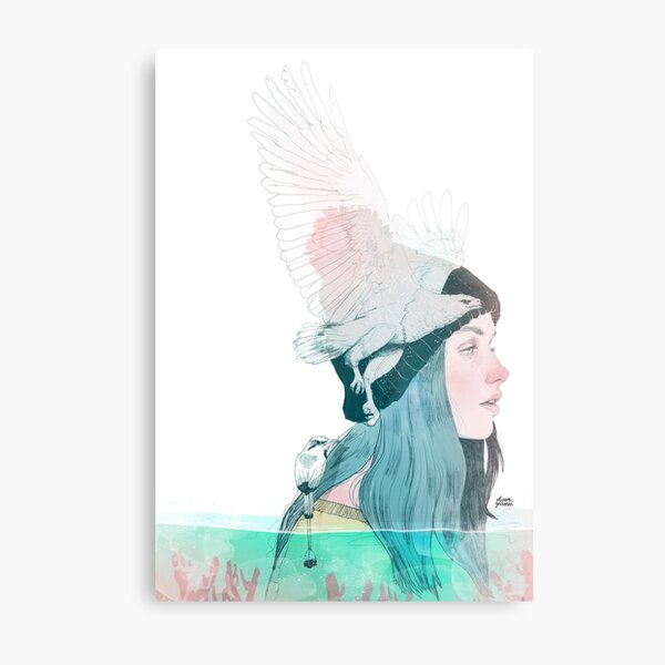 SEA AND AIR by elenagarnu Metal Print