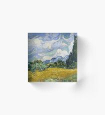 Vincent Van Gogh - Wheat Field with Cypresses Acrylic Block