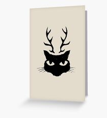 deer cat Greeting Card