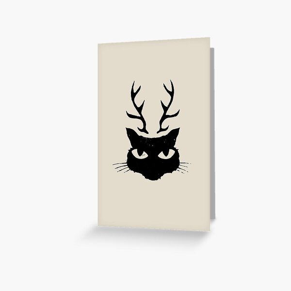 deer cat Greeting Card