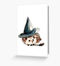 Hedgehog Witch Greeting Card