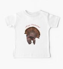 Happy Thanksgiving Turkey rear view Baby Tee