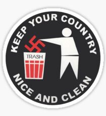 Keep Your Country Clean - Anti-Nazi Sticker