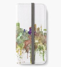 Honolulu, Hawaii Skyline SG - Faded Glory iPhone Wallet/Case/Skin