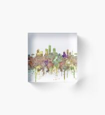 Honolulu, Hawaii Skyline SG - Faded Glory Acrylic Block