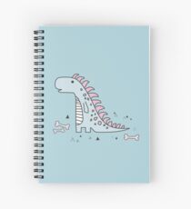 Ornament with dinosaurs, Jurassic Park. Adorable seamless pattern with funny dinosaurs in cartoon Spiral Notebook
