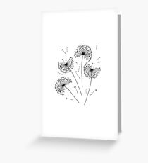 Blumenmuster von Löwenzahn Grußkarte