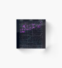 USGS TOPO Map Indiana IN Brookston NW 156316 1962 24000 Inverted Acrylic Block