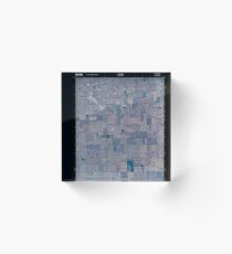 USGS TOPO Map Indiana IN Brookston NW 20100609 TM Inverted Acrylic Block