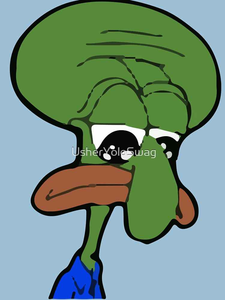 "squidward sad pepe" T-shirt by UsherYoloSwag | Redbubble