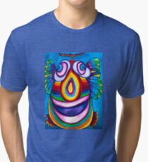 Rainbow Hand Drawn Face Tri-blend T-Shirt