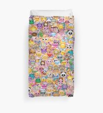 happy emoji pattern Duvet Cover