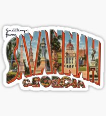 Greetings from Savannah, Georgia Sticker
