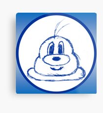 鲍 鲍 Blue Theme Metal Print