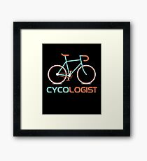 Cycologist Funny Cycling Fahrrad Radfahrer Rennrad Gerahmtes Wandbild