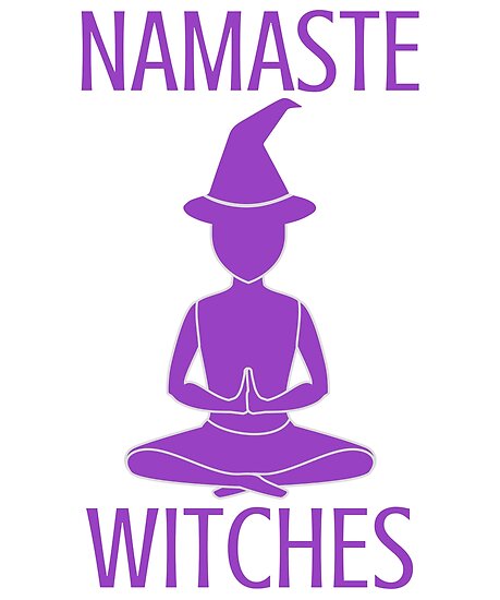 namaste witches purple posters by spoeg redbubble