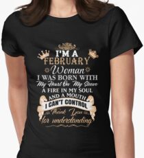 I'm a February woman T-shirt Women's Fitted T-Shirt