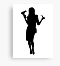 Hairdresser woman girl Canvas Print