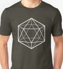 Clear icosahedron (dark background) Slim Fit T-Shirt