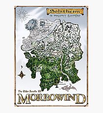 Solstheim a Morrowind Island Map, Restoration Project Photographic Print