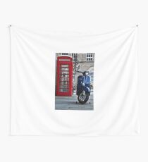 Blue Vespa Primavera Wall Tapestry
