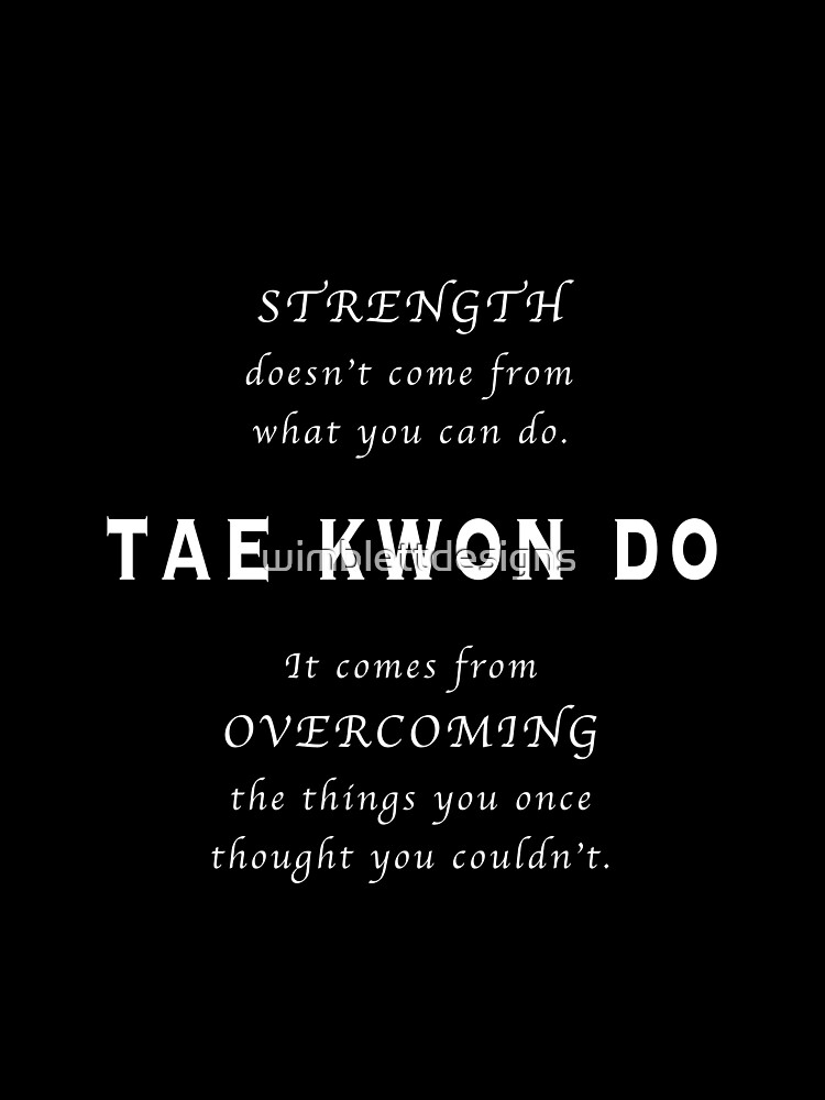 Cita Inspirada de Tae Kwon Do de wimblettdesigns