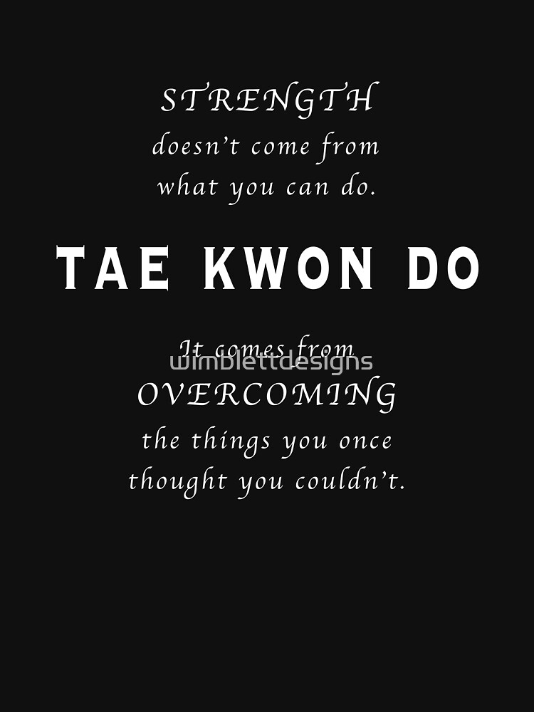 Cita Inspirada de Tae Kwon Do de wimblettdesigns