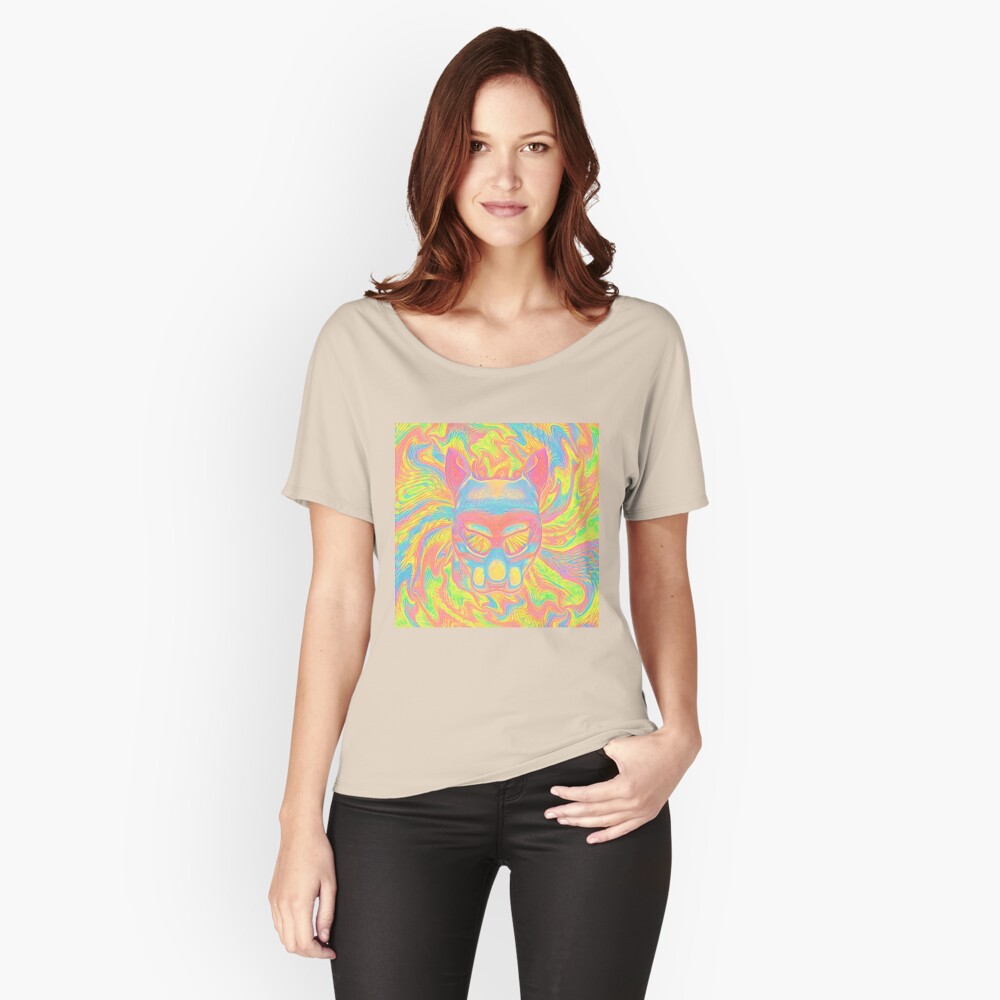Abstract Mask Relaxed Fit T-Shirt