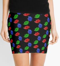 Gummy bears on black background Mini Skirt
