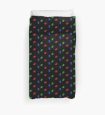 Gummy bears on black background Duvet Cover