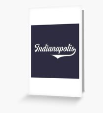 Indianapolis - Indiana - Vintage Sports Typography Greeting Card