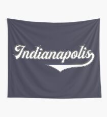 Indianapolis - Indiana - Vintage Sports Typography Wall Tapestry