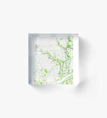 USGS TOPO Map Indiana IN Brookston NW 156314 1962 24000 Acrylic Block