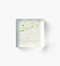 USGS TOPO Map Indiana IN Brookston NW 156316 1962 24000 Acrylic Block
