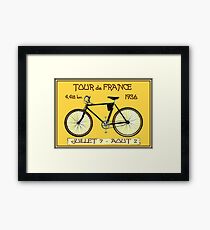 TOUR DE FRANCE ; Vintage Bicycle Race Print Framed Print