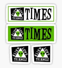 Alien Love Triangle Times Sticker Pack Sticker
