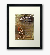 "The man in the arena" Poster , words by Theodore Roosevelt Framed Print
