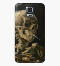 Funda/vinilo para Samsung Galaxy Cráneo de un esqueleto con cigarrillo encendido