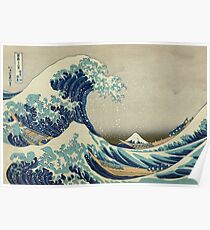 Die große Welle vor Kanagawa Poster