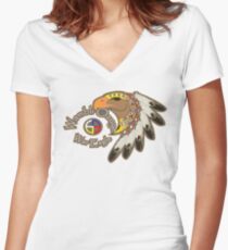 War Eagle (Wambli Ozuye) Women's Fitted V-Neck T-Shirt